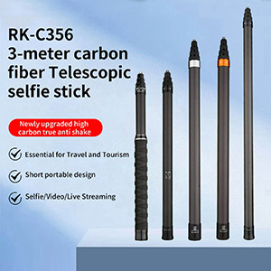 RK-C356 3m Carbon Fiber Telescopic Selfie Stick